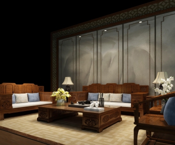 New Chinese Style Sofa Combination-ID:116287353
