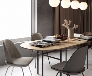 Nordic Style Dining Table And Chairs-ID:445986335