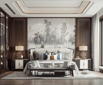 New Chinese Style Bedroom-ID:875784162