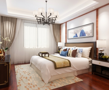 New Chinese Style Bedroom-ID:828846543