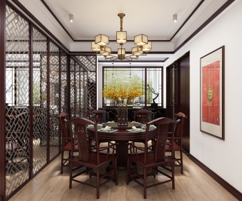 New Chinese Style Dining Room-ID:117593614