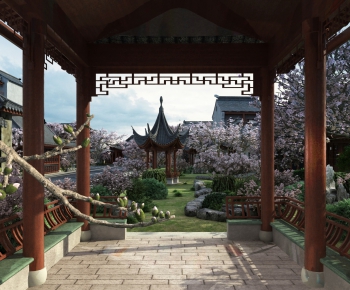 Chinese Style Garden Landscape-ID:512814456