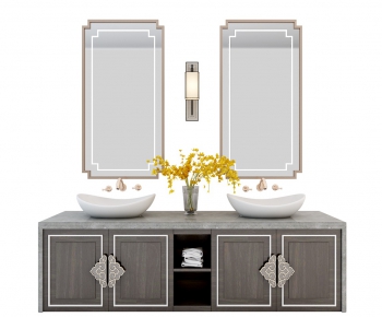 New Chinese Style Bathroom Cabinet-ID:655591267
