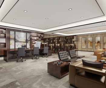 New Chinese Style Manager's Office-ID:250201166