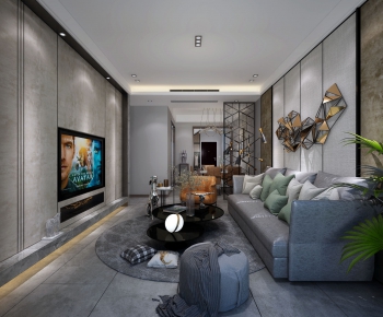 Modern A Living Room-ID:495281321