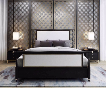 New Chinese Style Double Bed-ID:474967736
