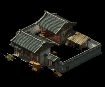 Chinese Style Ancient Architectural Buildings-ID:752124559