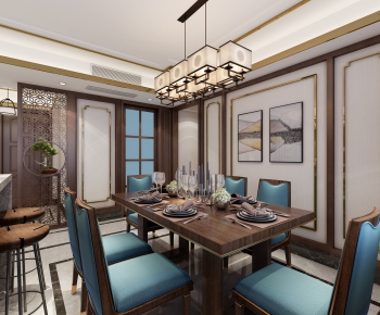 New Chinese Style Dining Room-ID:875195773