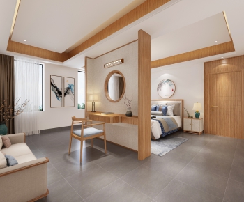 New Chinese Style Bedroom-ID:671321642