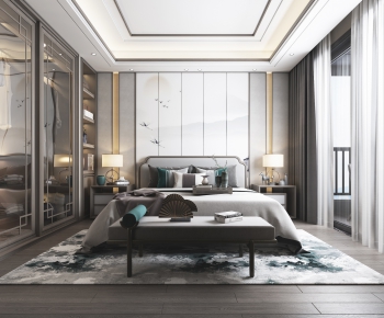 New Chinese Style Bedroom-ID:217005165