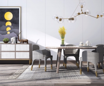 Nordic Style Dining Table And Chairs-ID:938686377