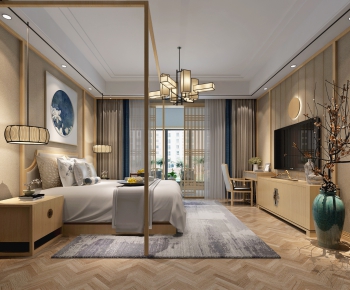 New Chinese Style Bedroom-ID:980357821