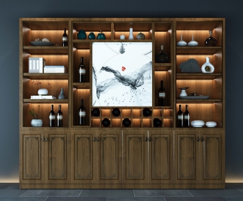 New Chinese Style Wine Cabinet-ID:360783766