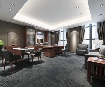New Chinese Style Manager's Office-ID:747389718