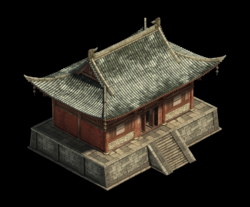 中式寺庙建筑外观-ID:637966593