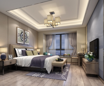 New Chinese Style Bedroom-ID:938257248
