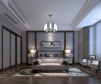 New Chinese Style Bedroom-ID:464277447