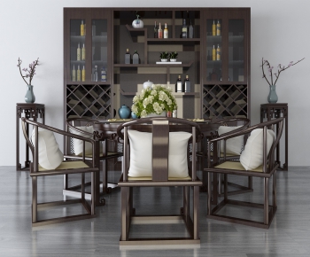 New Chinese Style Dining Table And Chairs-ID:901508924
