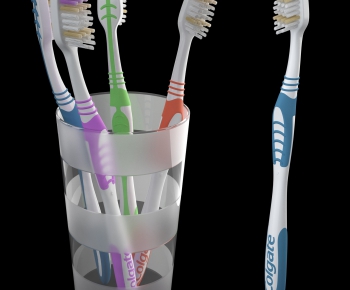 Modern Toothbrush And Toothpaste-ID:295588322