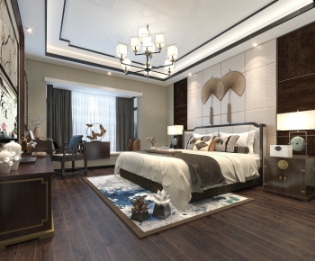 New Chinese Style Bedroom-ID:739453422