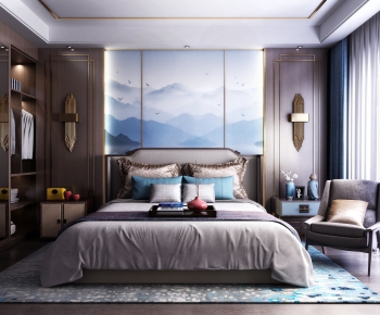 New Chinese Style Bedroom-ID:845915627