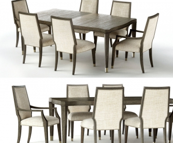 American Style Dining Table And Chairs-ID:728574181