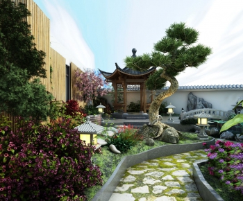 新中式庭院花园-ID:764177363