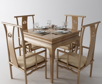 New Chinese Style Dining Table And Chairs-ID:138216113