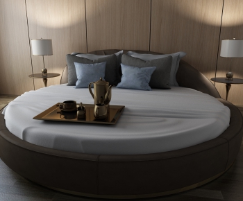 Modern Round Bed-ID:434390474