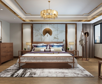 New Chinese Style Bedroom-ID:169838468