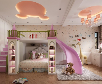 Simple European Style Girl's Room Daughter's Room-ID:480048945