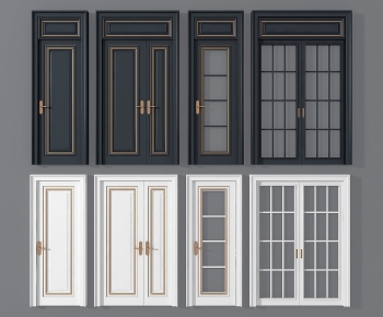 Modern Simple European Style Double Door-ID:582306692