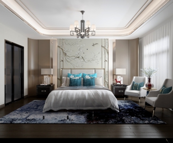 New Chinese Style Bedroom-ID:265470441