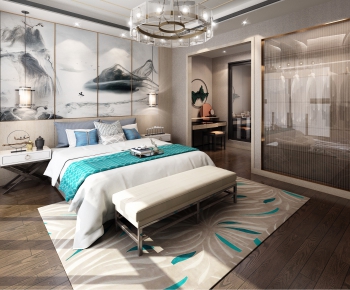 New Chinese Style Bedroom-ID:958515899