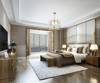 New Chinese Style Bedroom-ID:594189477