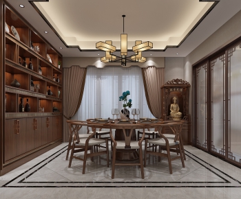 New Chinese Style Dining Room-ID:320825445