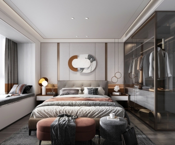 New Chinese Style Bedroom-ID:385749283