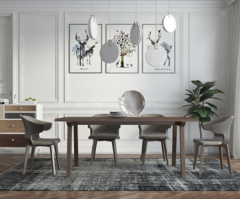 Nordic Style Dining Table And Chairs-ID:500281747