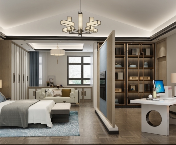 New Chinese Style Bedroom-ID:913346548