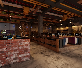 Industrial Style Internet Cafe-ID:178486457