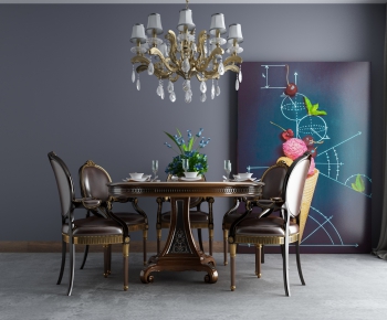 American Style Simple European Style Dining Table And Chairs-ID:956455765