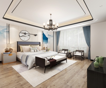 New Chinese Style Bedroom-ID:743422661