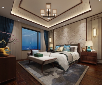 New Chinese Style Bedroom-ID:438581161