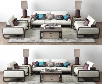 New Chinese Style Sofa Combination-ID:595114611