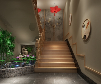 New Chinese Style Stairwell-ID:372204122