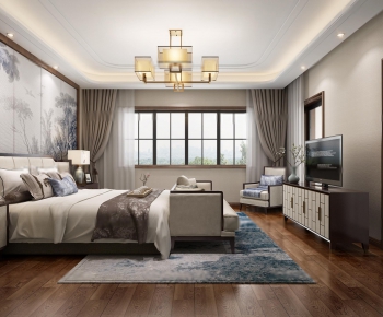 New Chinese Style Bedroom-ID:473976478
