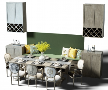 American Style Dining Table And Chairs-ID:213169427
