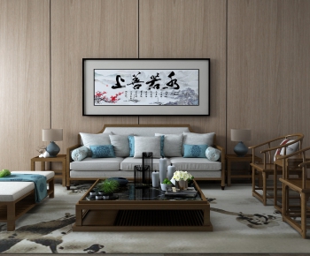 New Chinese Style Sofa Combination-ID:379429432