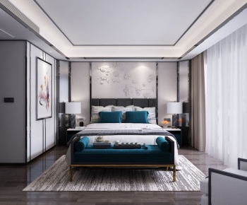 New Chinese Style Bedroom-ID:709288995