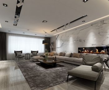 Modern A Living Room-ID:611250958